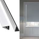 100% Blackout PVC Light Blockers for Window Shades and Blinds - Block Along The Sides of Blackout Blinds Great for Bedroom Nursery, Blocking Strips (White, 58.5", 2pcs)