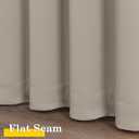 Stone Cafe Blackout Curtains 36 Inch Length 2 Panels Set, Soft Solid Thermal Insulated Room Darkening Small Window Curtains for Kitchen Bathroom Basement, Stone, Each, 40" Wx36 L