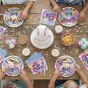 Ice Cream Drip Baseball Theme Party Decoration - 96Pcs Disposable Plates Napkins Forks Tableware Kit for Icecream Baseball Birthday Party Supplies, Serve 24 Guests