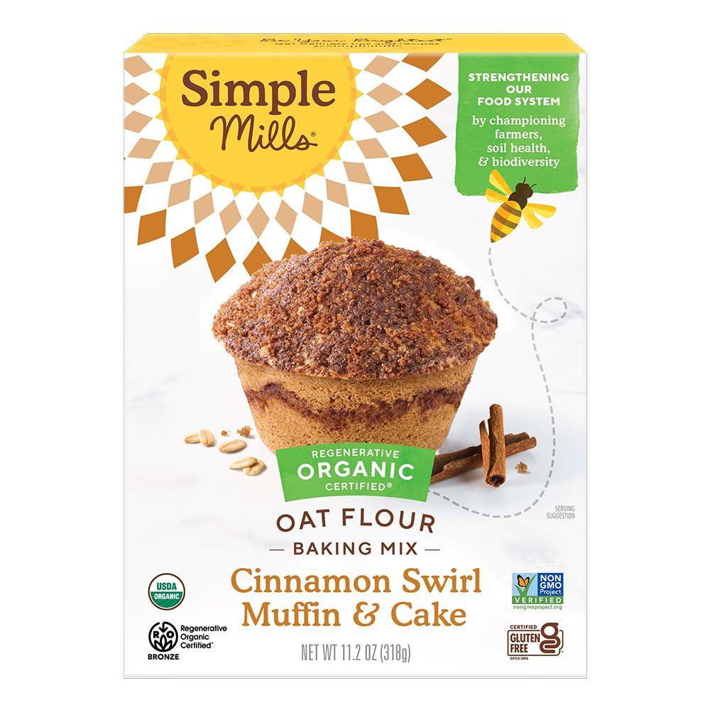 Simple Mills Muffin Roc Cinnamon Swirl Organic, 11.2 Ounce (EXP 01/30/27)