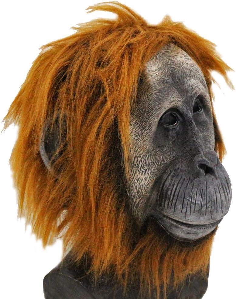 Realistic Latex Gorilla Mask Animal Chimp Mask Halloween Costume Adult Fancy Dress Carnival Party