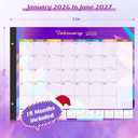 Gannyfer Desk Calendar 2026-2027 - 18 Month Large Desk Calendar 2026, Use January 2026 to Jun 2027, 22" x 17" Desktop Pad Calendar, Office Supplies Perfect for Planning and Organizing In Your Home, School or Office