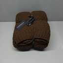 Dark Brown Throw Blanket, Knit Throw Blanket for Couch, Soft Cozy Warm Lightweight Decorative Reversible Moss Stitch Cable Knitted Blankets for Bed, 60x80 Inches, Chocolate Brown