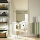 Cumbor 2 Pack 30-40.6 in Baby Gate for Stairs and Doorways, Dog Gate White