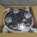 oakvivo 13in Small Foot Stool Ottoman, Round Faux Leather Foot Rest for Couch, Under Desk Pouf Footstool Footrest with Non-Skid Rubber Legs for Ling Room, Bedroom, 13''L x 13''W x 10.2''H, Beige