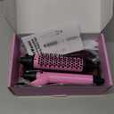 Travel Curling Iron, Thermal Brush 1.5 Inch for Hair Curler,Heated Round Brush for Blowout Look, Dual Voltage, LED Display, 7 Temp Setting, Detachable Heated, Tourmaline Ceramic,Gifts for Women