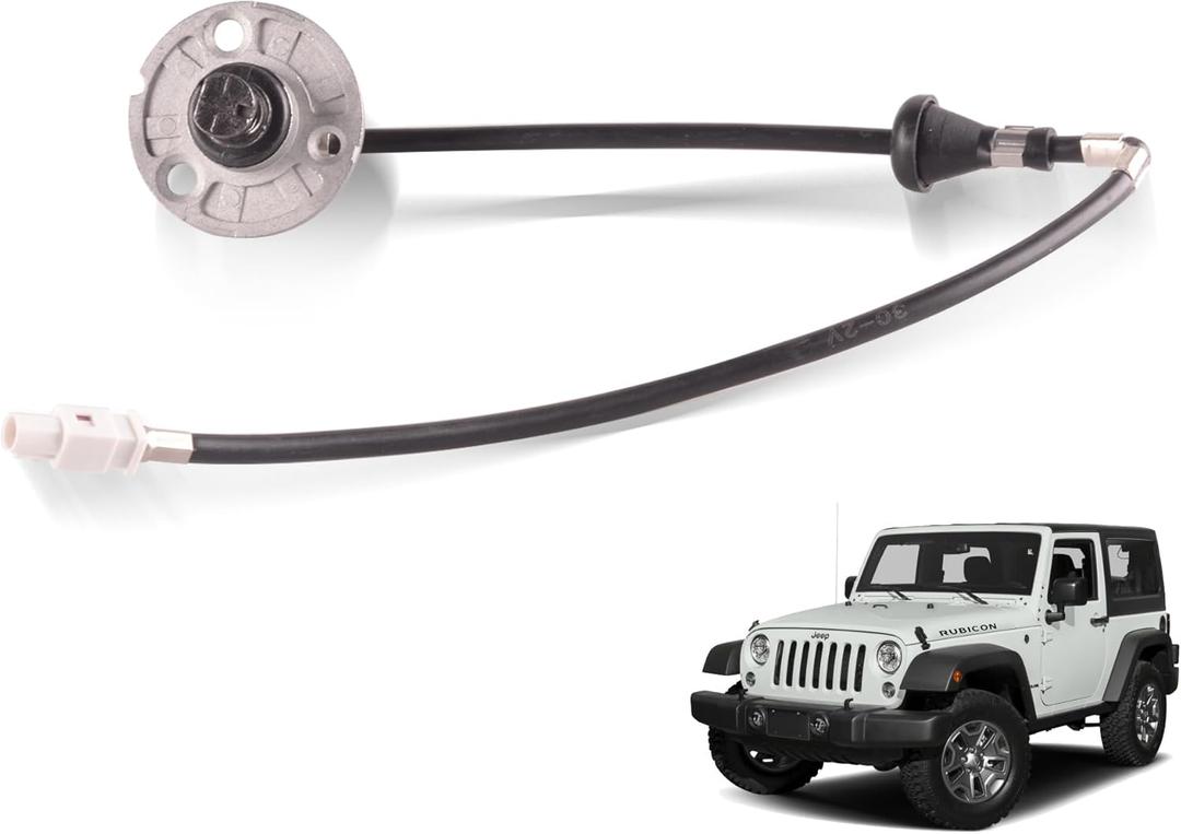 Radio Antenna Base Bracket with Cable Compatible with 2007-2023 Jeep Wrangler, Replace# 56040921AG