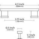 Alzassbg 15 Pack Brushed Satin Nickel Cabinet Pulls, 3-3/4 Inch(96mm) Hole Centers Kitchen Cabinet Handles for Cabinets and Drawers AL3061SN