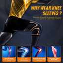 Copper Knee Braces for Men and Women (2 pack) -Knee Supports Copper Compression Knee Sleeve for Knee Pain, Arthritis, Running,Sports and Recovery Support  (Black, XXL)