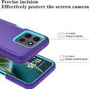 Qinmay Phone Case for Motorola Moto G 2025/Moto G Play 5G 2025 Case with HD Screen Protector, Heavy Duty Shockproof & Dropproof 3-Layer Cover Phone Case,PurpleSkyBlue