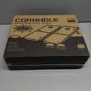 Portable Cornhole Board Set 2x1.3ft | 24"x16": Cornhole Set Outdoor Backyard Corn Hole Toss Game for Party Beach | 2 Foldable Wooden Corn Hole Boards, 8 Bean Bags, 1 Carrying Bag (American Flag)