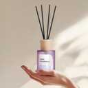 Reed Diffuser - Lavender&Pink Peony 4.06oz (120ml) 2 Packs Essential Oil Reed Diffuser Set with 16 Sticks, Long Lasting Fragrance for Home, Bathroom, Bedroom, Room, Decor