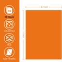 OcePor 50 Sheets Orange Cardstock Paper, Colored Printer Paper 8.5 x 11, Thick Construction for Cards Making, ScrapbookOffice Printing, Invitations, CertificatesDIY Crafting 92 lb/250gsm