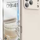 for iPhone 17 Pro Max Case, Liquid Silicone Cover with Camera Protection Anti-Scratch Soft Microfiber Lining Shockproof Protective Phone Case for iPhone 17 Pro Max 6.9", Stone