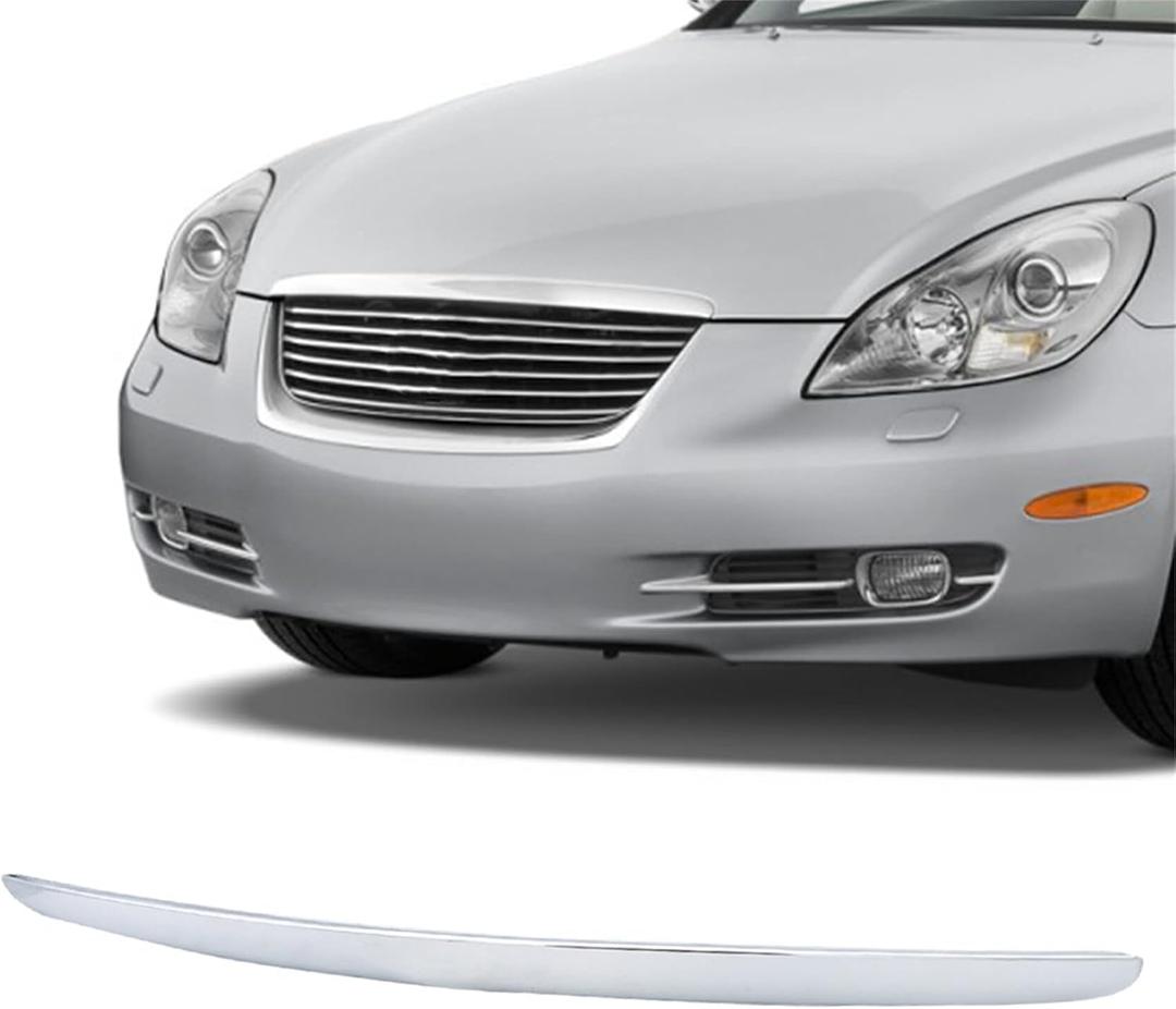 labwork Front Hood Bonnet Trim Upper Chrome Moulding Replacement for Lexus SC430 2002-2010
