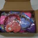 28 Pack Valentines Butter Slime Filled Heart with Fruit Charms Valentines Cards Gifts for Kids Girls Boy Non-Sticky Putty Stress Relief Toy Valentines School Classroom Exchange Party Favor