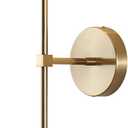 KCO Lighting Vanity Clear Bubble Glass Wall Lights Modern Globe Round Sconces Wall Lighting Brushed Brass Long Wall Sconce Mid Century Bar Bathroom Wall Lamp (Clear)