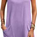 Ekouaer Womens Nightgown Sleeveless Nightgowns for Women with Pocekts Tank Dress Crew Neck Sleepwear S-XXL (M)