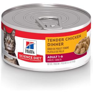 Hill's Science Diet Adult 1-6, Adult 1-6 Premium Nutrition, Wet Cat Food, Chicken Stew, 5.5 oz Can, Case of 24