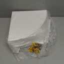 White Corner Floating Shelves for Wall  Set of 4, Rounded Wood Wall Mounted Corner Shelf with Hardware, Space Saving Decorative Storage for Kids Room, Bathroom, Living Room, Office  White