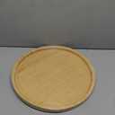 Bamboo Serving Platter, Round Wood Tray, Wooden Serving Tray, Fruit, Bread, Salad Plate, Charcuterie Serving Board, 9.8 inch