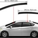 Lightronic Extra Durable Outside-Mount Auto Vent Window Visor, Fit 2010-2015 Toyota Prius (EXCLUDES Prius V/Prius C), UV Protection Rain Guard, Original Wind Deflector, No-Drilling, Dark Smoke, 4Pcs