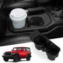 MAIKER Cup Holder Coaster Compatible with 20182025 Jeep Wrangler JL JLU 4XE & 20202025 Gladiator JT 2/4 Door, Silicone Cup Holder Mat Pad Insert CupHolder Liner, for Jeep Owners