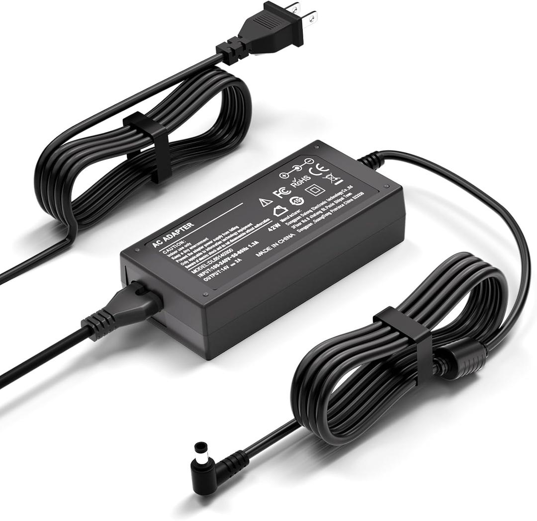 DC 14V 3A Monitor Charger Compatible with Samsung A2514_MPNL BN44-00917A/BN44-00917D A2514-FPN/A2514-RPN BN44-00989A Power Adapter S24D360HL S24D390HL LS24F350HNXZA Power Core