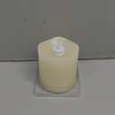 Flameless Candles Battery Operated with Timer, 3D Moving Flame Flickering, Last 600+ Hours Battery Candles, 3" x 3" Ivory Real Wax Electric LED Candle for Wedding Party Decorations