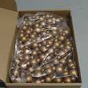 2 Pcs/ 14.4 Feet Christmas Wooden Beads Garland Xmas Wooden Tree Beads Rustic Round Craft Decorative Christmas Tree Farmhouse Decor Boho Vintage Garland for Decoration Supplies(Gold)