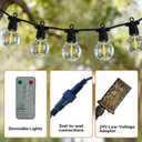 100FT Outdoor String Lights with Remote, 42 Dimmable Shatterproof LED G50 Bulbs, Waterproof Patio & Backyard Lights for Pergola, Deck, Garden, Bistro, Commercial Grade Hanging Lights