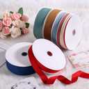 Dusty Green Velvet Ribbon 1 Inch x 20Yd,Double Faced Premium Velvet Ribbon for Gift Wrapping Handmade Crafts Bow Making,Christmas and Wedding Decoration(1" Dusty Green)