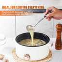 Kitchen Ladle Stainless Steel 304Metal Soup Ladle with Stylish Bakelite HandleHeavy Gauge Soup Spoon Serving SpoonKitchen Cooking Spoons (Small)