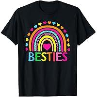 Besties BFF Rainbow Best Friends Bestie Friendship Gifts T-Shirt, Size L