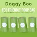 Doggy Boo 600 Count Dog Poop Bags Bulk Refill Rolls, Extra Thick Leak-Proof Dog Waste Bags, 65% Recycled Eco-Friendly, Unscented, Fits Standard Dispensers (30 Rolls)