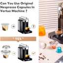 Reusable Coffee Pod Adapter Compatible with Nespresso Vertuo,ENV135 and VertuoLine GCA1, BENFUCHEN Stainless Steel Coffee Capsule Converter For Vertuo Machine, Brewing NS Coffee (Brewing 150 ML/5 oz)