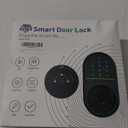 Keypad Smart Door Lock with Knob, Keyless Entry Door Lock, Fingerprint Door Knob for Front Door, Electronic Code, App Remote Control, Easy Installation, Auto Lock,deep Black