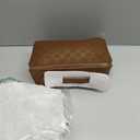 Large Capacity Travel Cosmetic Bag  Portable Makeup Bags for Women Waterproof PU Leather Checkered Makeup Organizer Bag with Dividers and Handle,Toiletry Bag for Cosmetics, Brown