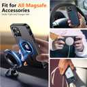 Magnetic for iPhone 12 Case,iPhone 12 Pro Case[Compatible with Magsafe][Military Drop Protection] [2 Pcs Glass Screen Protector] Shockproof Phone Case,Black