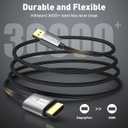 UANTIN DisplayPort to HDMI 8K Cable (8K@60Hz,4K@120Hz,2K@144Hz) 6FT DP 1.4 (Source) to HDMI 2.1 (Display) Uni-Directional Braided Cord Support HDCP2.3/HDR10/DSC for PC, AMD, NVIDIA