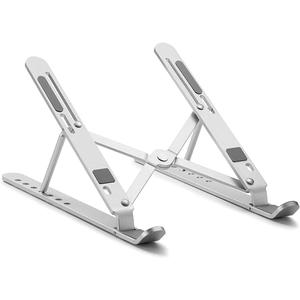 Stealodeal Adjustable Stainless Steel Laptop Stand for Desk | Foldable Portable Metal Notebook Holder & Riser for MacBook, iPad & 10–15.6 Inch Laptops (Silver)
