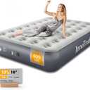 InnoTruth Camping Air Mattress, Full Size with Built in Pump, Inflatable Mattress Blow up Mattress, Family Choice Award Winner-13 Colchones Inflables Foldable Air Bed for Guest & Home, Grey