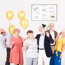 6 x WATINC Retirement Party Jumbo Greeting Card Decorations, Official Congrats Retired Message Greeting Card Guest Book Farewell Party Supplies, Signature Goodbye Poster for Office Coworker Men Women (Black Gold)