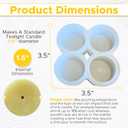Silicone Tealight Candle Mold - Makes 4 x Tea Light Candles (Elements Theme)