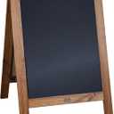 A Frame Chalkboard by HBCY Creations: 20x30 Solid Wood A-Frame Sign Rustic Brown Double-Sided Magnetic Board,Chalkboard Menu Board, for Restaurants, Cafs, Weddings - Heavy Duty Hinges (1- Torched Brown)