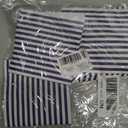 SietDESEO 50 Pieces Navy Blue Striped Napkins Disposable 3-Ply Blue and White Striped Cocktail Napkins Paper Dinner Napkins for Birthday Baby Shower Wedding Party Beverage Napkin
