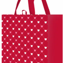 Choice Marts Red Bags With White Hearts, 100 Count
