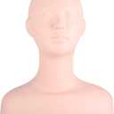 Multi Function Makeup Practice Head, Silicone Skin Texture Facial Esthetics Mannequin for Cosmetology Students Salon Training And Wig Display Model Soft Head With Shoulders Pvc