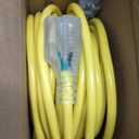 HUANCHAIN 50 ft 14/3 Gauge Heavy Duty Outdoor Extension Cord Waterproof with Lighted, Flexible Cold Weather 3 Prong Electric Cord Outside, 15A 1875W 125V 14AWG SJTW, Yellow, ETL Listed