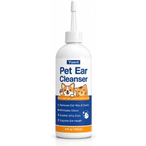 Dog Ear Wash, Wax Debris and Odor Cleaner, Alcohol-Free, 6 fl oz | Soft-tip applicator supports controlled use and routine cleaning around outer ears